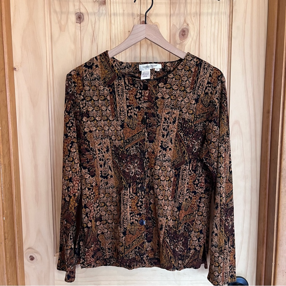 5/$30🦄 Patterned Coldwater Creek Top